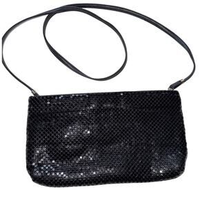 Vintage Whiting & Davis Black Mesh Shoulder Bag
